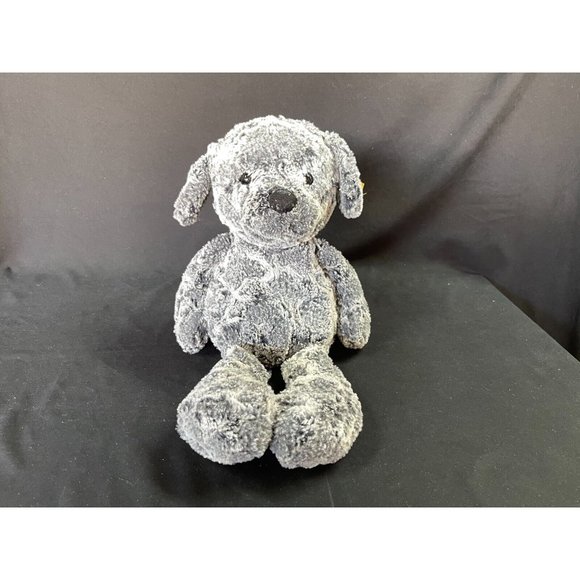 Steiff Toys Steiff Taffy Dark Grey Dog 9 Stuffed Animal Plush Ear